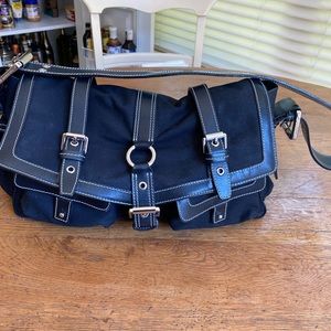 Luella by Mulberry black cloth satchel